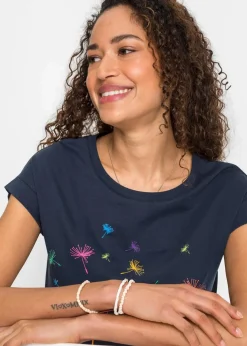 Outlet T-Shirt mit floralem Print Damen Shirts & Tops