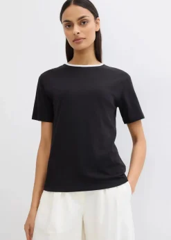 Damen bonprix Shirts & Tops|T-Shirt mit Kontrastdetail