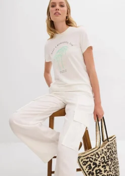 Outlet T-Shirt mit Motivprint Damen Shirts & Tops|Nachhaltigere Materialien