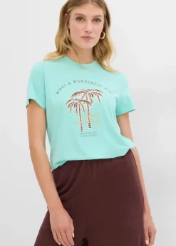 Damen bonprix Nachhaltigere Materialien|Shirts & Tops|T-Shirt mit Motivprint