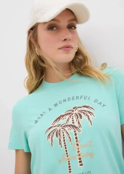 Damen bonprix Nachhaltigere Materialien|Shirts & Tops|T-Shirt mit Motivprint