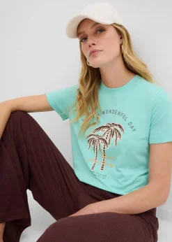 Damen bonprix Nachhaltigere Materialien|Shirts & Tops|T-Shirt mit Motivprint