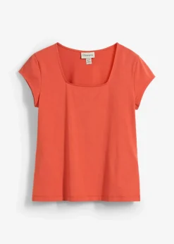 Damen bonprix Nachhaltigere Materialien|Shirts & Tops|T-Shirt mit reiner Bio-Baumwolle