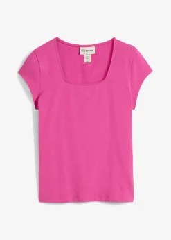 Damen bonprix Nachhaltigere Materialien|Shirts & Tops|T-Shirt mit reiner Bio-Baumwolle
