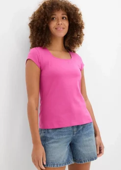 Damen bonprix Nachhaltigere Materialien|Shirts & Tops|T-Shirt mit reiner Bio-Baumwolle