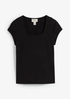 New T-Shirt mit reiner Bio-Baumwolle Damen Bekleidung·Röcke|Basics
