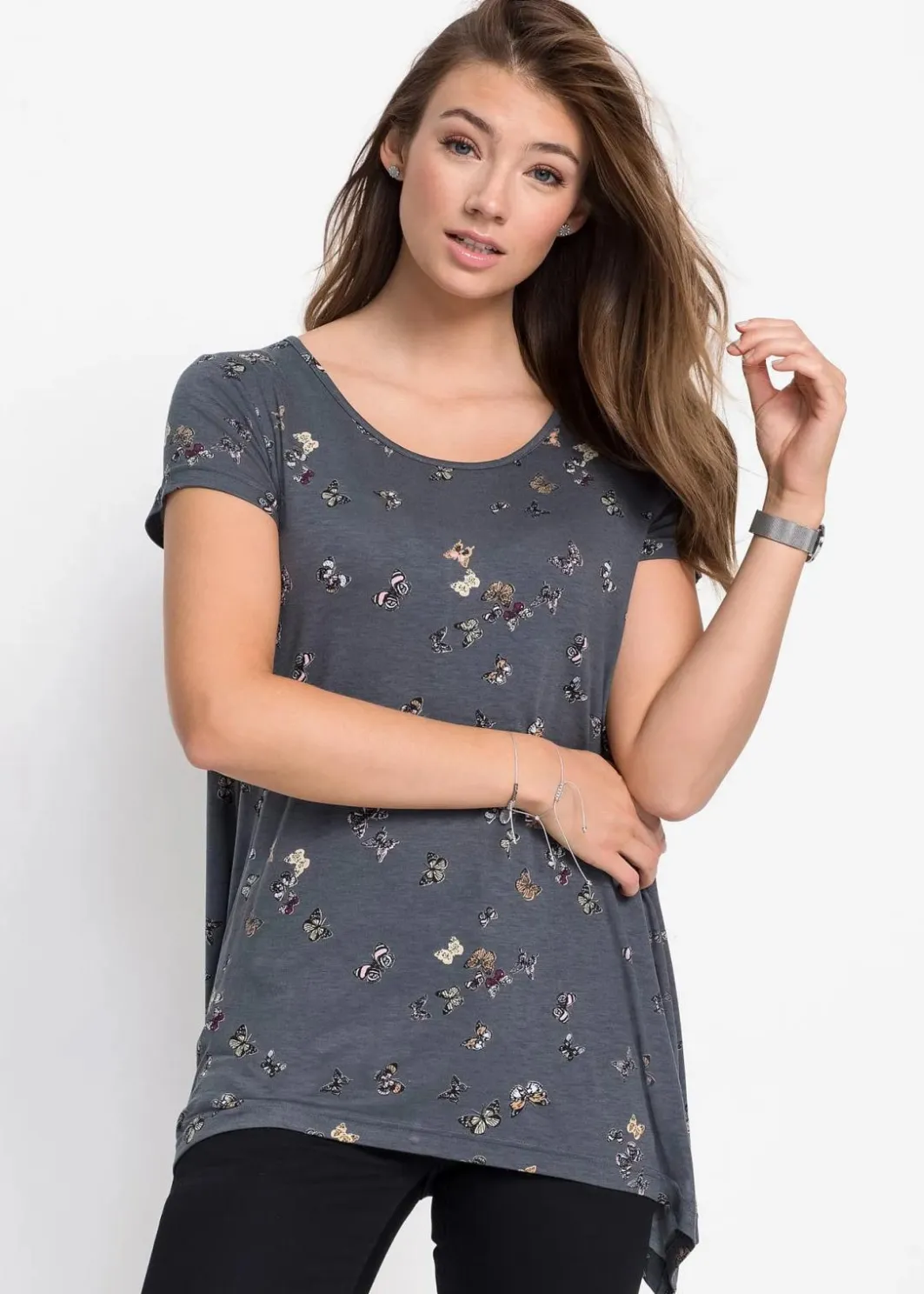 Sale T-Shirt mit Schmetterlingen Damen Shirts & Tops