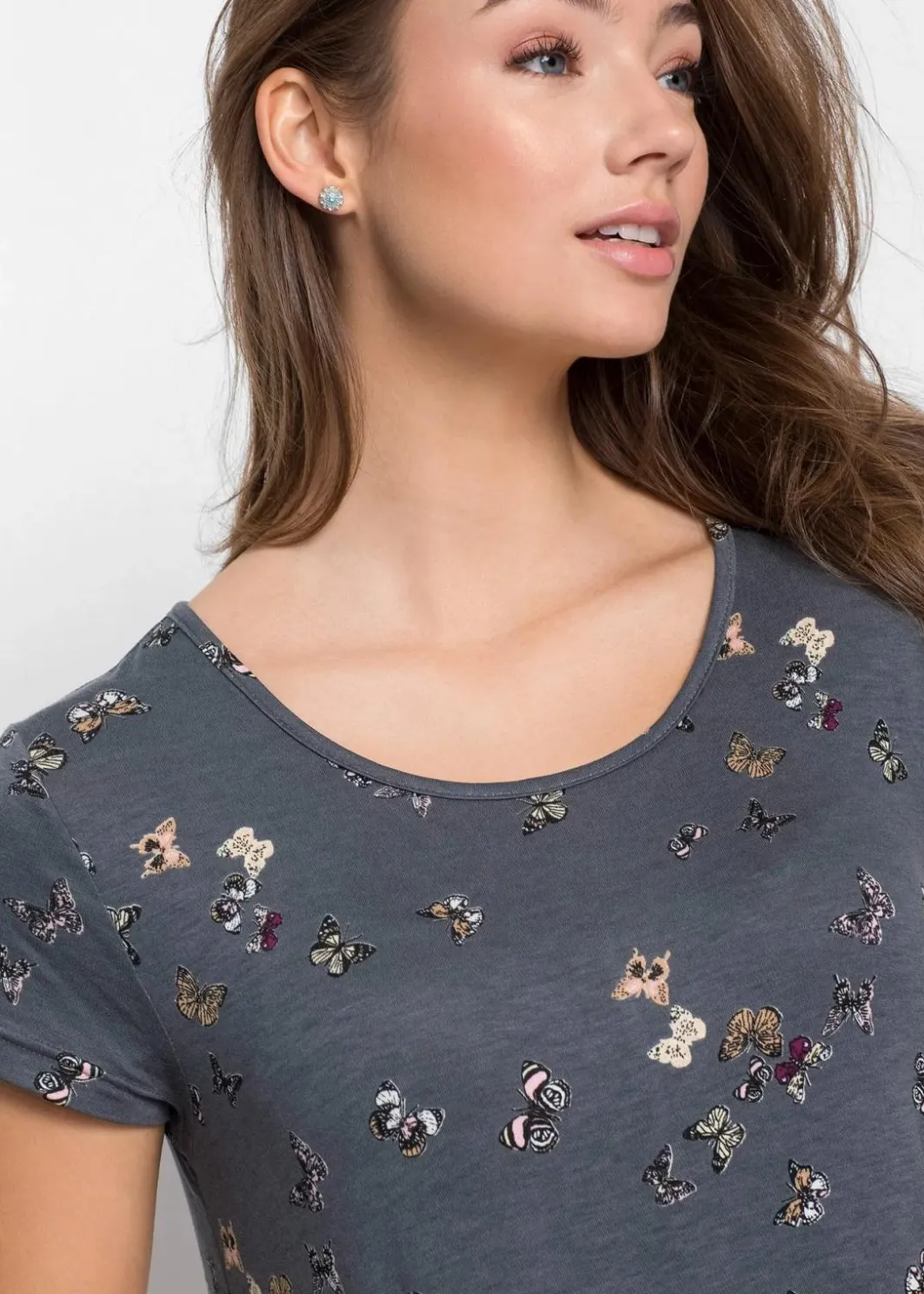 Sale T-Shirt mit Schmetterlingen Damen Shirts & Tops
