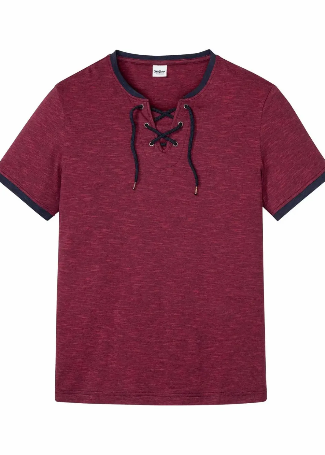 Outlet T-Shirt mit Schnürung aus Bio-Baumwolle Herren Shirts & Polos|Große Größen