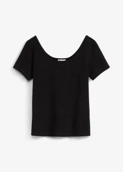 New T-Shirt mit tiefem Rückenausschnitt Damen Bekleidung·Röcke|Basics