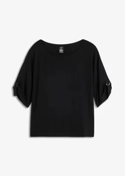 Damen bonprix Shirts & Tops|Nachhaltigere Materialien|T-Shirt mit U-Boot-Ausschnitt