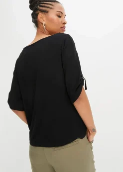 Damen bonprix Shirts & Tops|Nachhaltigere Materialien|T-Shirt mit U-Boot-Ausschnitt