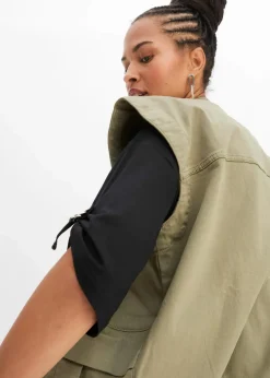 Damen bonprix Shirts & Tops|Nachhaltigere Materialien|T-Shirt mit U-Boot-Ausschnitt