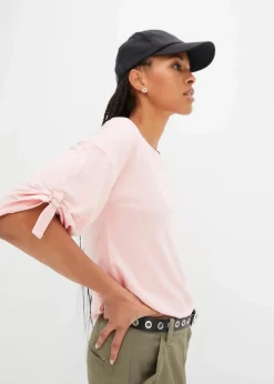 Outlet T-Shirt mit U-Boot-Ausschnitt Damen Nachhaltigere Materialien|Shirts & Tops
