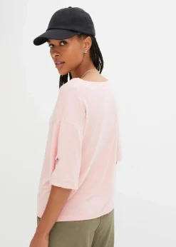 Outlet T-Shirt mit U-Boot-Ausschnitt Damen Nachhaltigere Materialien|Shirts & Tops