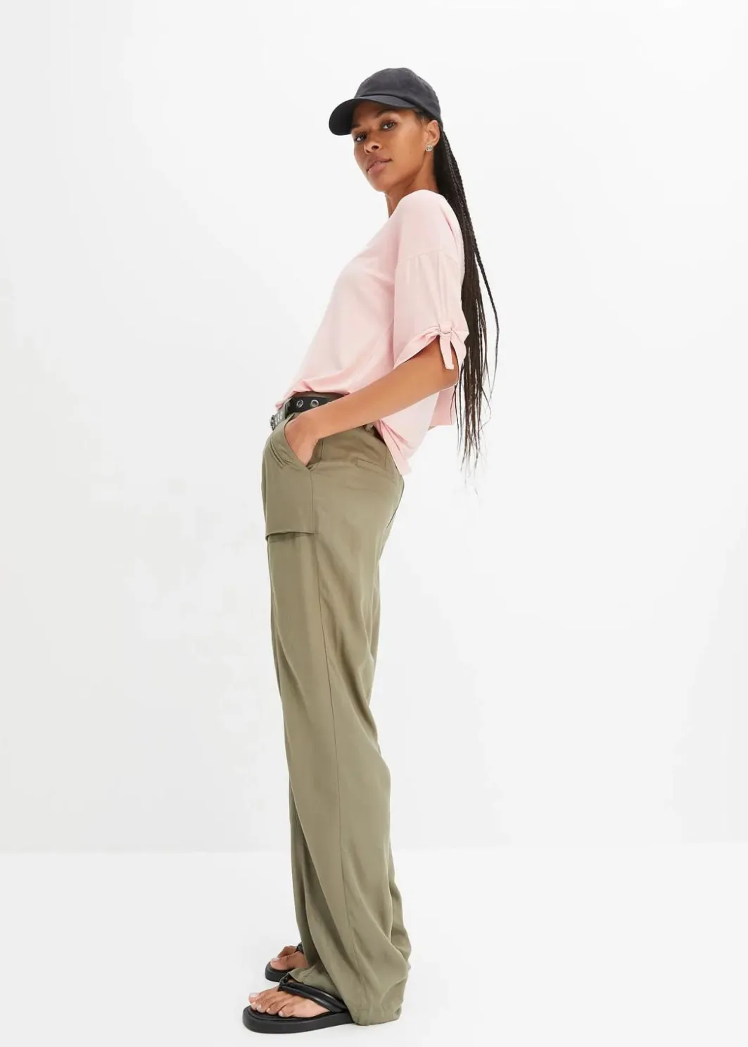 Outlet T-Shirt mit U-Boot-Ausschnitt Damen Nachhaltigere Materialien|Shirts & Tops