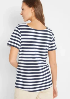 Outlet T-Shirt mit U-Boot-Ausschnitt Damen Bekleidung·Röcke|Basics