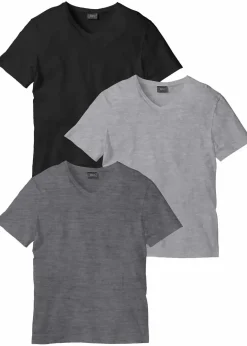 Hot T-Shirt mit V-Ausschnitt (3er Pack) Herren Shirts & Polos|Basics