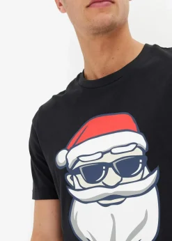 Herren bonprix Große Größen|Shirts & Polos|T-Shirt mit Weihnachtsmotiv aus reiner Bio-Baumwolle
