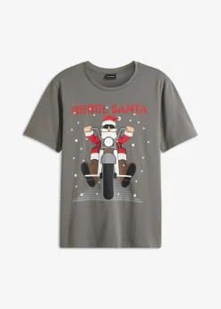 Herren bonprix Große Größen|Shirts & Polos|T-Shirt mit Weihnachtsmotiv aus reiner Bio-Baumwolle