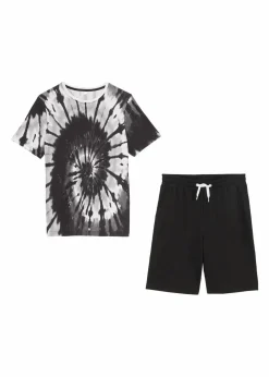 New T-Shirt und Jersey-Bermuda (2-tlg.Set) aus reiner Bio-Baumwolle Kinder Jungen 9-16 Jahre·Shorts|Jungen 9-16 Jahre·Shirts