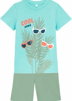 Kinder bonprix Jungen 2-8 Jahre·Shorts|Jungen 2-8 Jahre·Nachhaltigere Materialien|T-Shirt und kurze Hose (2-tlg.Set) aus Bio Baumwolle