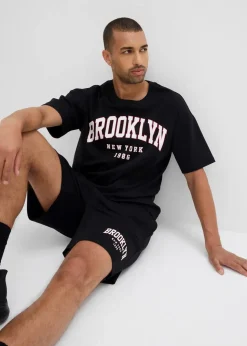 New T-Shirt und Shorts aus schwerer Bio-Baumwolle (2-tlg.Set) Herren Große Größen|Sportbekleidung