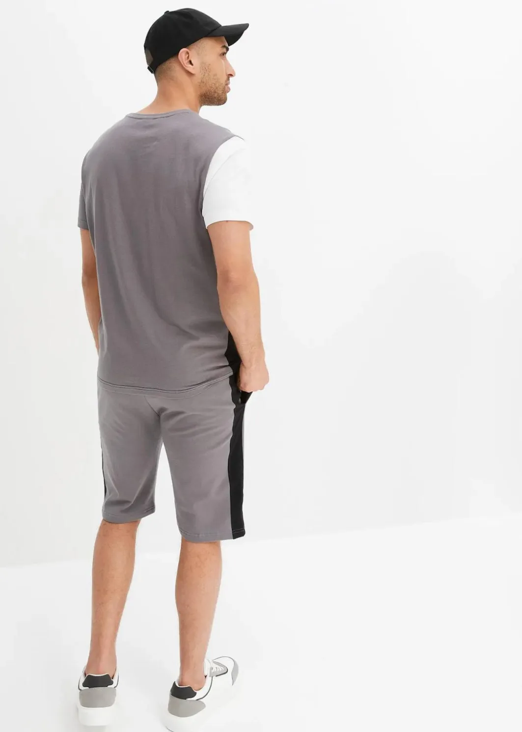 Best T-Shirt und Sweat-Bermuda aus reiner Baumwolle (2-tlg.Set) Herren Hosen|Shirts & Polos