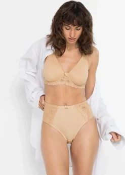 Damen bonprix Große Cups D-H|Bhs|T-Shirt-BH mit gepolsterten Trägern