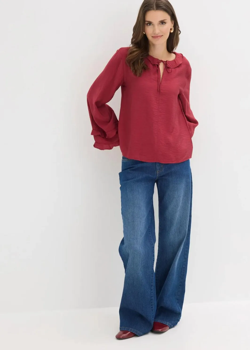 Sale Tunika aus feinem Viskose-Mix Damen Bekleidung·Jacken & Mäntel|Blusen & Tuniken