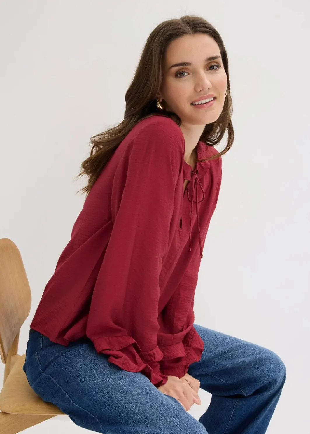 Sale Tunika aus feinem Viskose-Mix Damen Bekleidung·Jacken & Mäntel|Blusen & Tuniken
