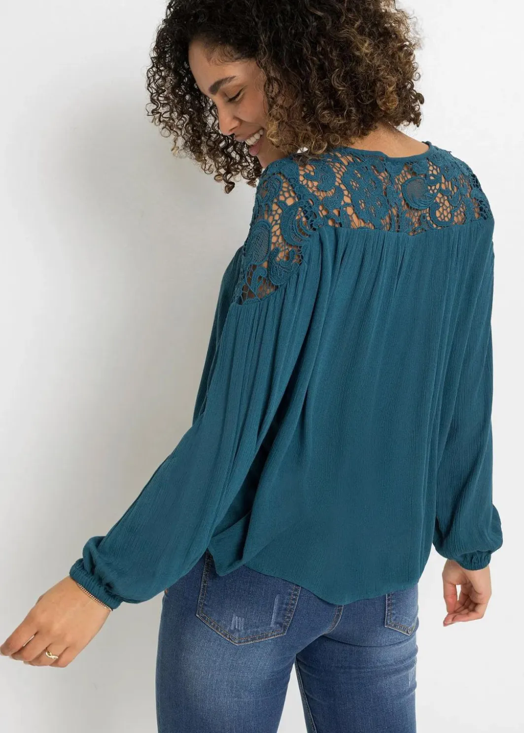 Damen bonprix Blusen & Tuniken|Nachhaltigere Materialien|Tunika aus fließender Viskose