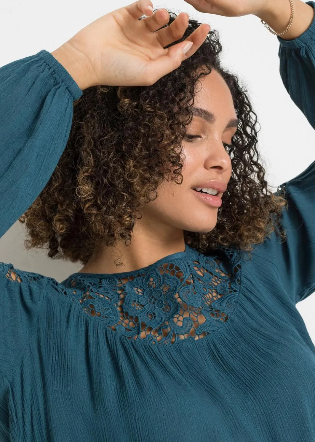 Damen bonprix Blusen & Tuniken|Nachhaltigere Materialien|Tunika aus fließender Viskose