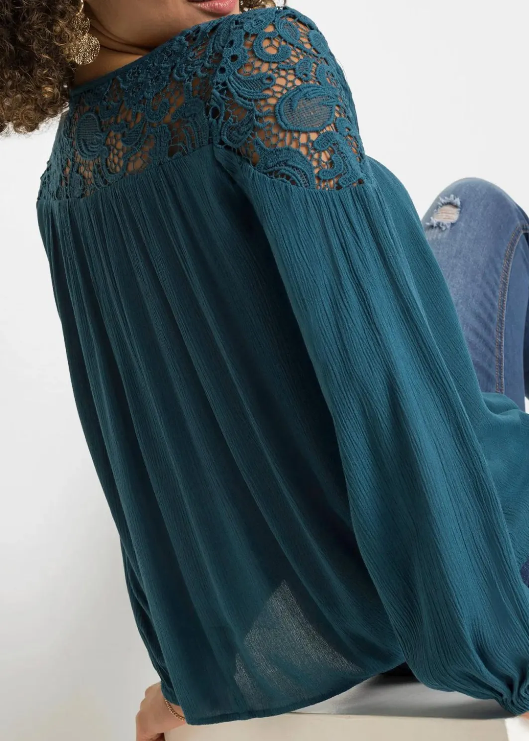 Damen bonprix Blusen & Tuniken|Nachhaltigere Materialien|Tunika aus fließender Viskose