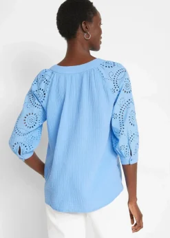Outlet Tunika aus luftigem Musselin Damen Blusen & Tuniken|Bekleidung·Jacken & Mäntel