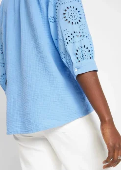 Outlet Tunika aus luftigem Musselin Damen Blusen & Tuniken|Bekleidung·Jacken & Mäntel