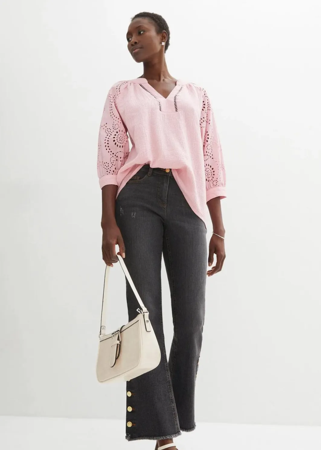 Damen bonprix Blusen & Tuniken|Bekleidung·Jacken & Mäntel|Tunika aus luftigem Musselin