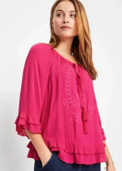 Online Tunika aus softer Viskose Damen Nachhaltigere Materialien|Blusen & Tuniken