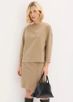 Damen bonprix Bekleidung·Jacken & Mäntel|Blusen & Tuniken|Tunika mit Fischgratmuster aus fester Ware