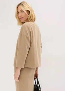 Damen bonprix Bekleidung·Jacken & Mäntel|Blusen & Tuniken|Tunika mit Fischgratmuster aus fester Ware