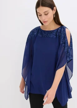 Hot Tunika mit Pailletten Damen Blusen & Tuniken|Festliche Mode