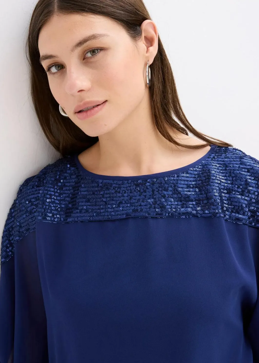 Hot Tunika mit Pailletten Damen Blusen & Tuniken|Festliche Mode
