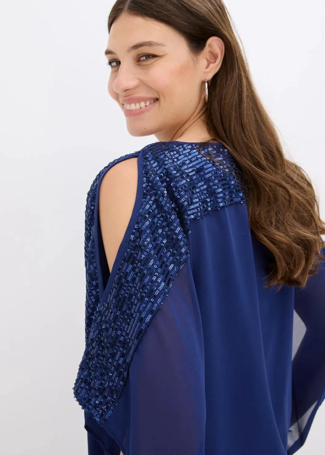 Hot Tunika mit Pailletten Damen Blusen & Tuniken|Festliche Mode