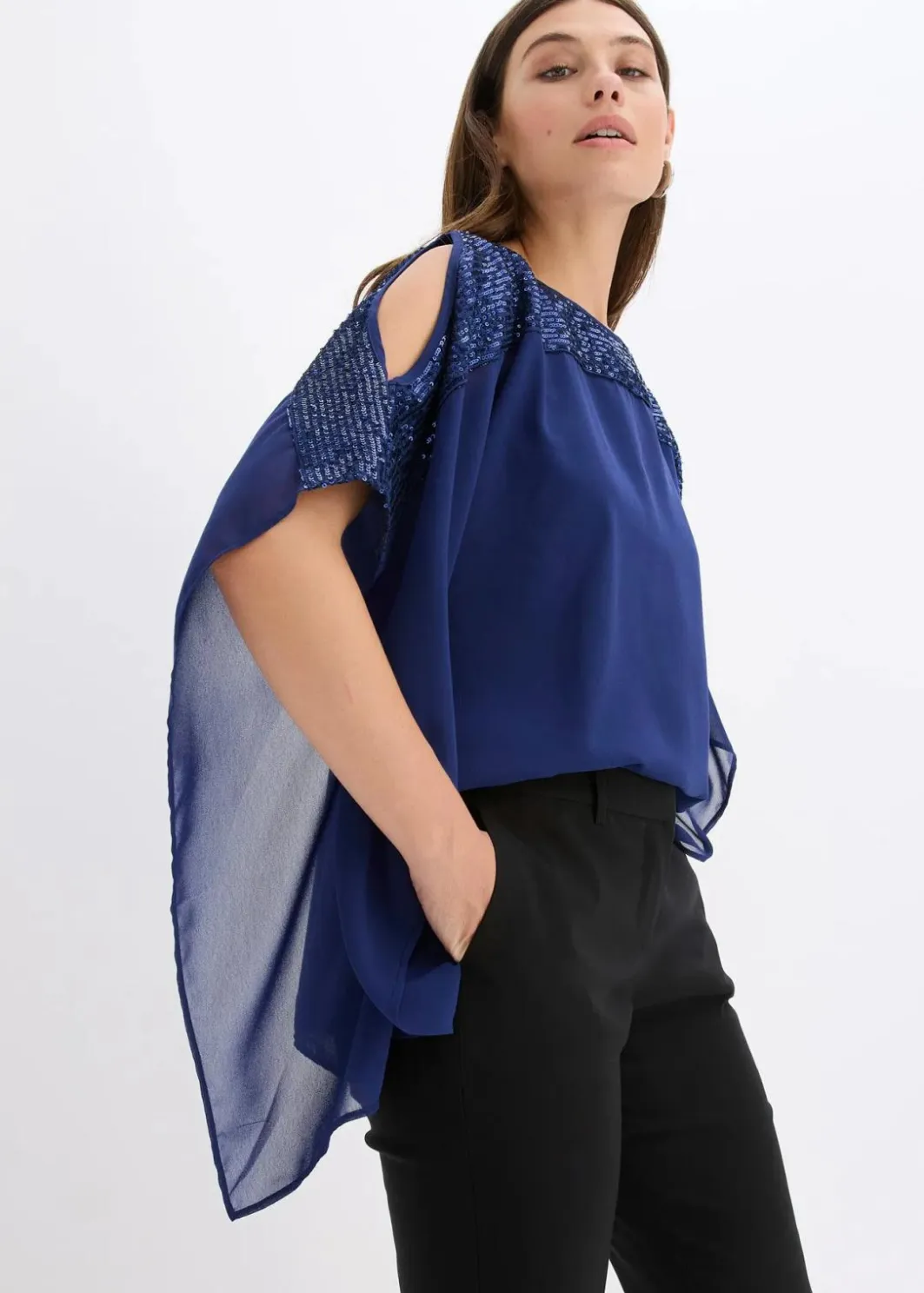 Hot Tunika mit Pailletten Damen Blusen & Tuniken|Festliche Mode