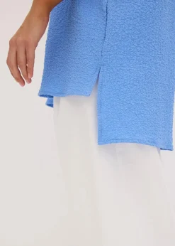 Damen bonprix Bekleidung·Jacken & Mäntel|Blusen & Tuniken|Tunika mit Struktur und Spitzenband