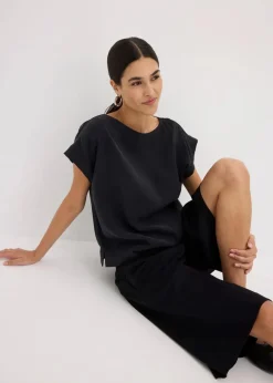 Online Tunika mit U-Boot Ausschnitt Damen Blusen & Tuniken|Bekleidung·Jacken & Mäntel