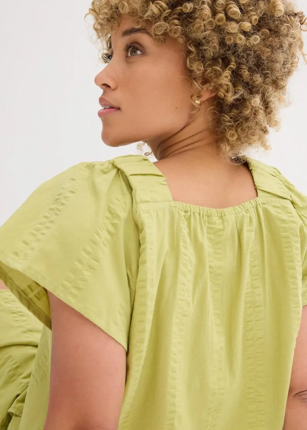 Clearance Tunikabluse aus Baumwoll-Seersucker Damen Bekleidung·Jacken & Mäntel|Blusen & Tuniken