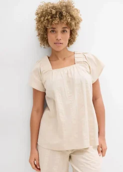 Hot Tunikabluse aus Baumwoll-Seersucker Damen Blusen & Tuniken|Bekleidung·Jacken & Mäntel