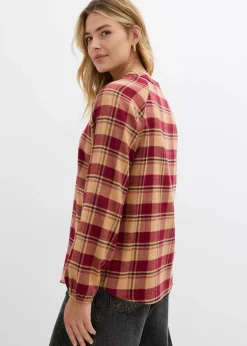 Hot Tunikabluse aus Flanell Damen Bekleidung·Jacken & Mäntel|Blusen & Tuniken
