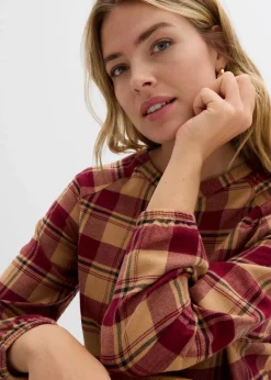 Hot Tunikabluse aus Flanell Damen Bekleidung·Jacken & Mäntel|Blusen & Tuniken